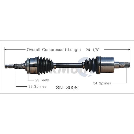 Surtrack Axle Cv Axle Shaft, Sn-8008 SN-8008